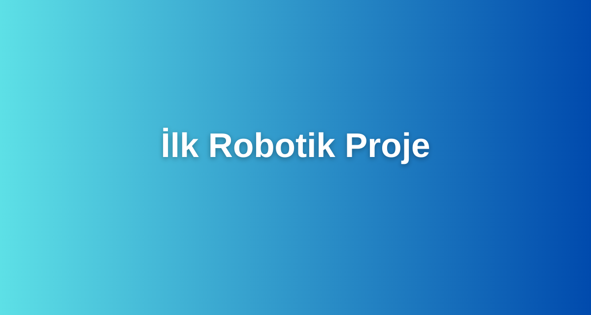İlk Robotik Proje